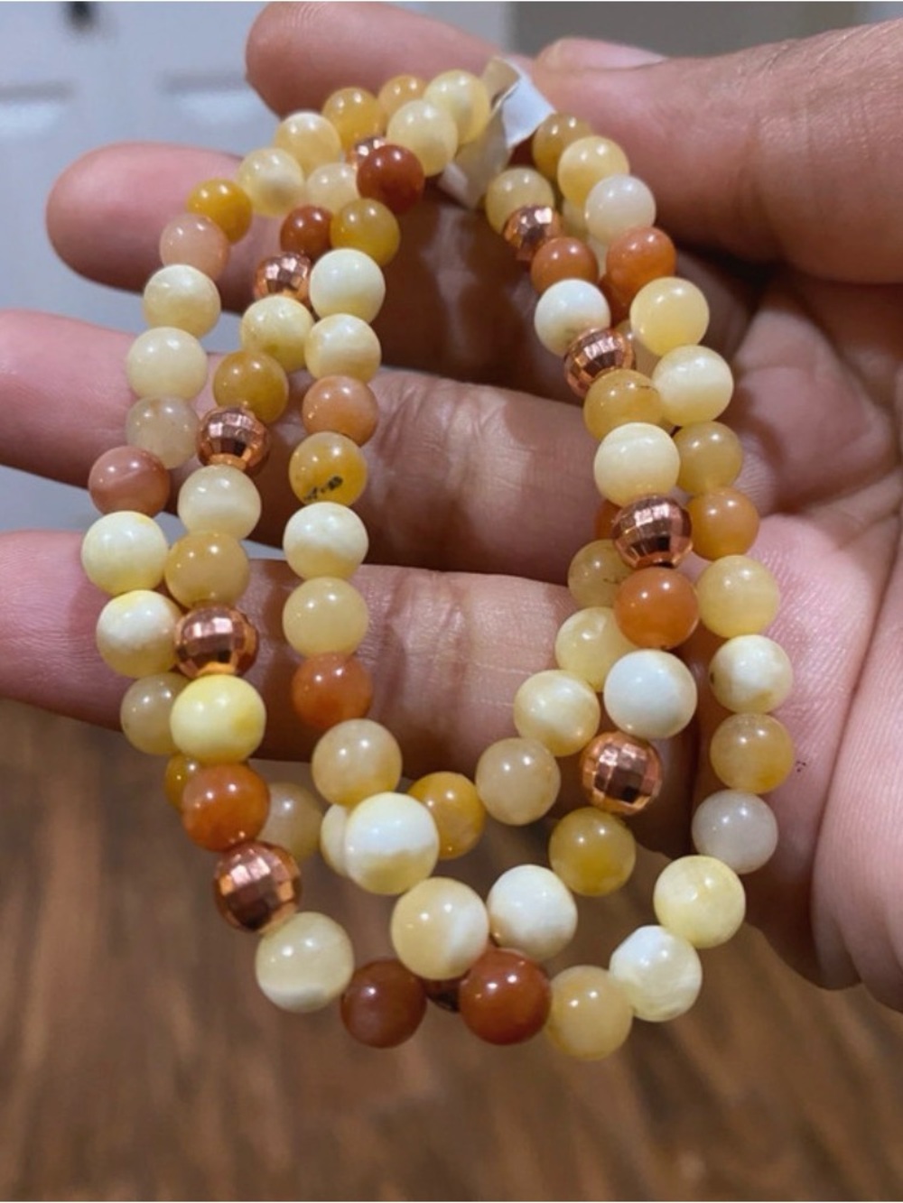 Yellow Jade & Golden Silk Jade Healing Stacked Bracelets